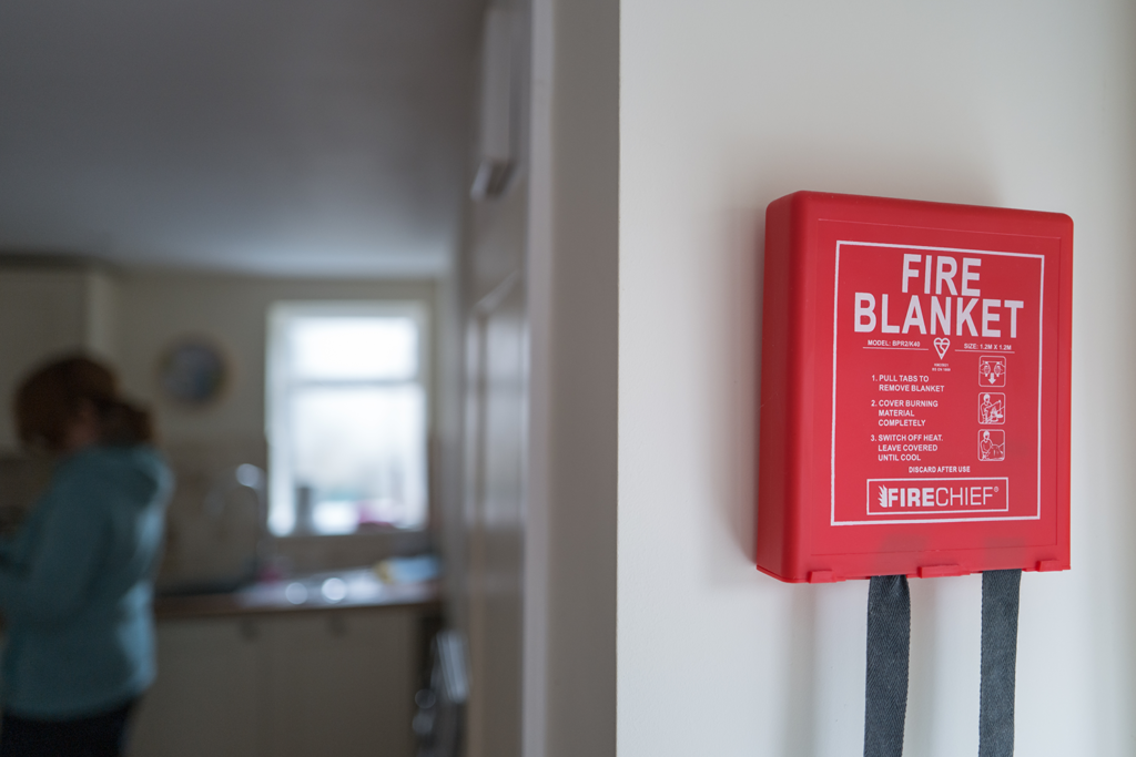 Fire Blanket on a wall | Mitie Fire & Security